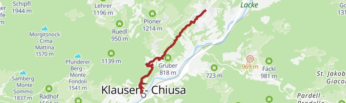 Chestnut Trail from Feldthurns to Klausen